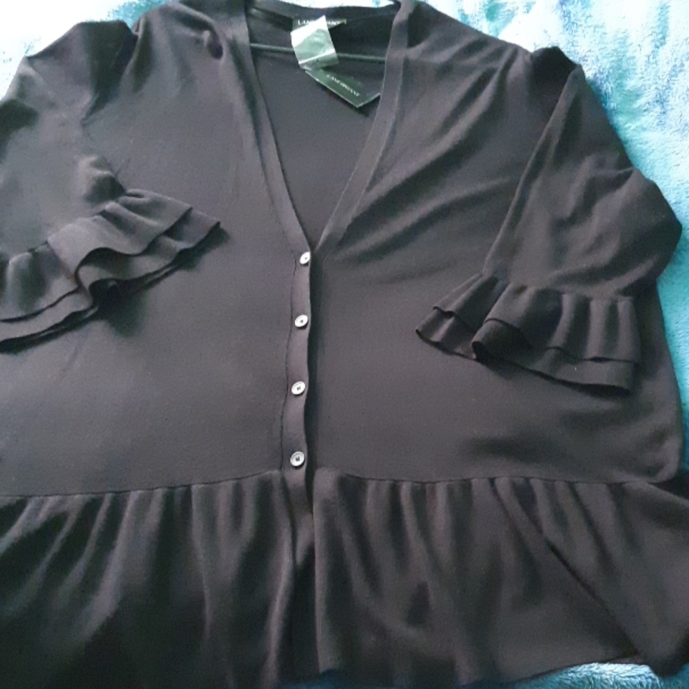 NWT Lane Bryant Blk Button down  Cardigan Sweater
